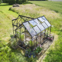 Halls Serre de jardin en verre Noir 8.6m²