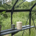 Halls Serre de jardin en verre Noir 8.6m²