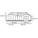Halls Serre de jardin en verre Noir 13m²