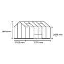 Halls Serre de jardin en verre Noir 7.3m²