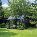 Halls Serre de jardin en verre Noir 9.7m²