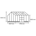 Halls Serre de jardin en verre Noir 9.7m²