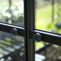 Halls Serre de jardin en verre Noir 9.7m²