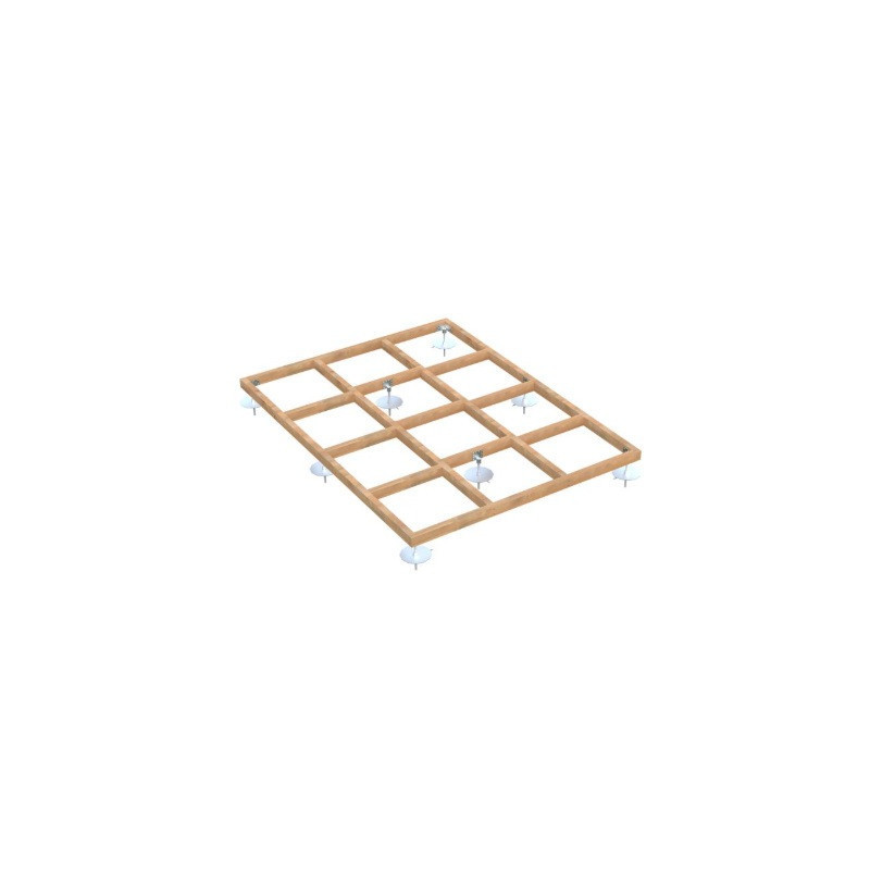 Palmako Kit de fondation Bois massif Marron 4.3m²