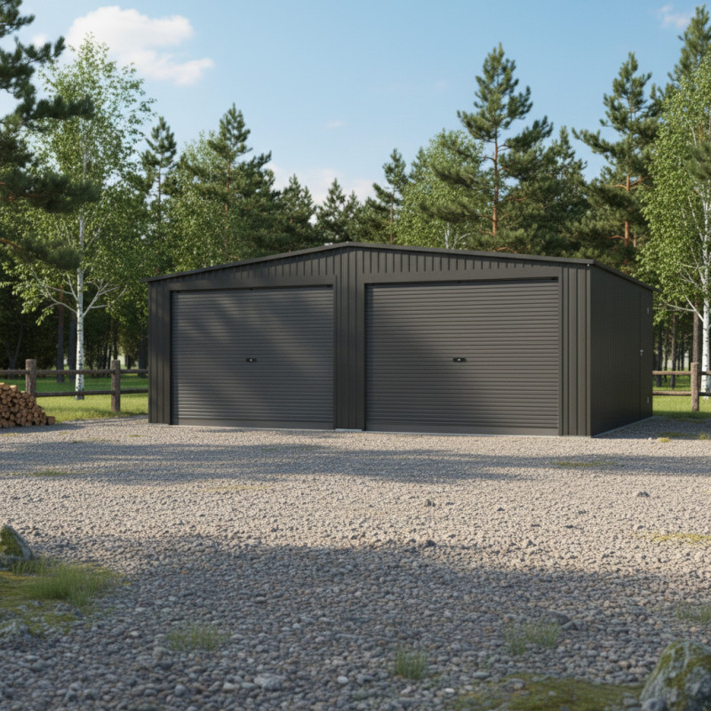 X-Metal Garage métal Acier galvanisé Gris 32.67m²