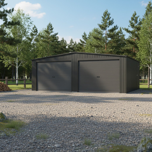 X-Metal Garage métal Acier galvanisé Gris 32.67m²