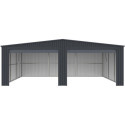 X-Metal Garage métal Acier galvanisé Gris 32.67m²