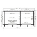Gardenas Abris de jardin en bois Bois massif Marron 9.22m²
