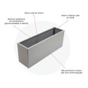 Fabric Style Pots et jardinières en acier Aluminium composite Gris