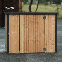 Fabric Style Coffres de filtration Bois massif Gris