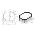 Ubbink Piscines bois Bois Marron 12m²
