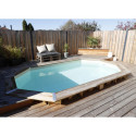 Ubbink Piscines bois Bois Marron 12m²