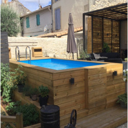 Ubbink Piscines bois Bois Marron 8m²