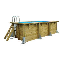 Ubbink Piscines bois Bois Marron 8m²