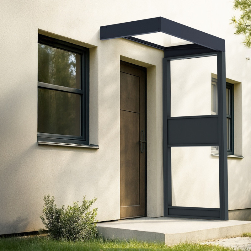 Canopia by Palram Marquise auvent Aluminium Gris 1.52m²