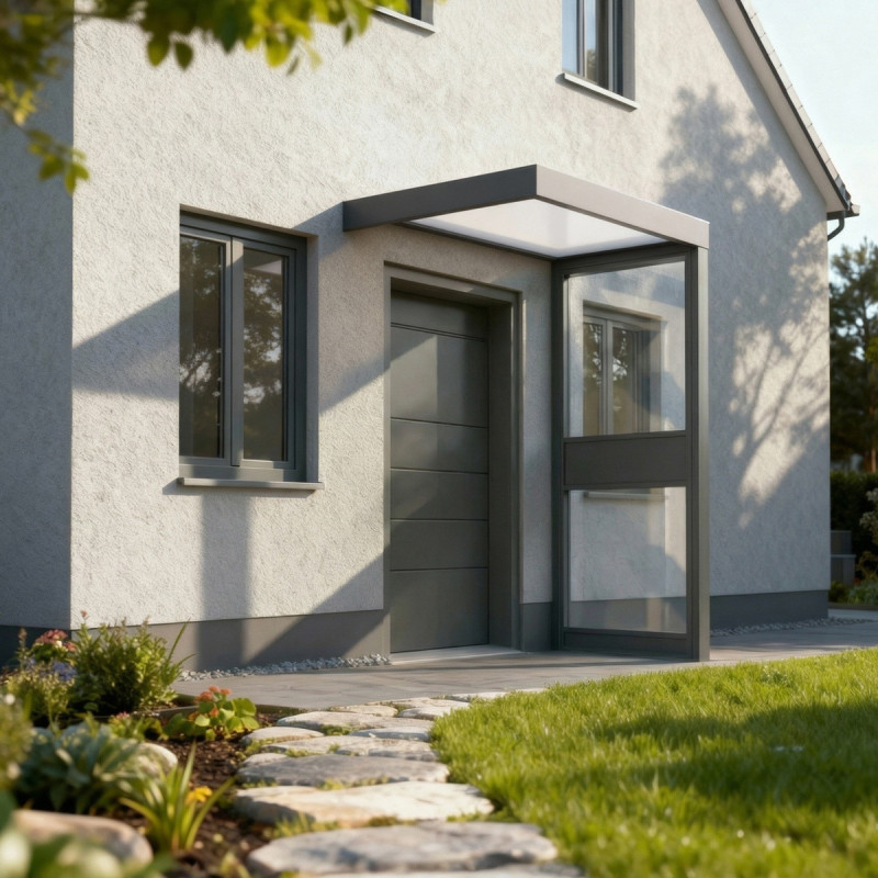 Canopia by Palram Marquise auvent Aluminium Gris 1.52m²