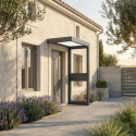 Canopia by Palram Marquise auvent Aluminium Gris 1.52m²