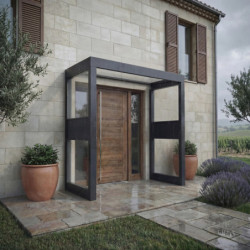 Canopia by Palram Marquise auvent Aluminium Gris 2.06m²