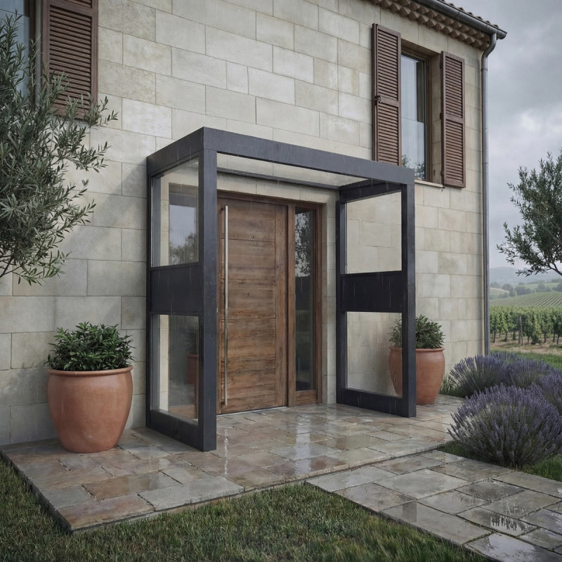 Canopia by Palram Marquise auvent Aluminium Gris 2.06m²