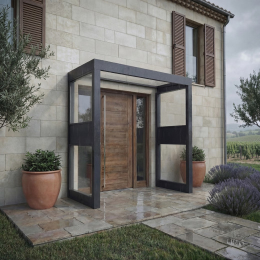 Canopia by Palram Marquise auvent Aluminium Gris 2.06m²
