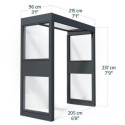 Canopia by Palram Marquise auvent Aluminium Gris 2.06m²