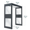 Canopia by Palram Marquise auvent Aluminium Gris 2.06m²