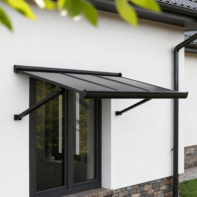 Canopia by Palram Marquise auvent Aluminium Gris 1.00m²