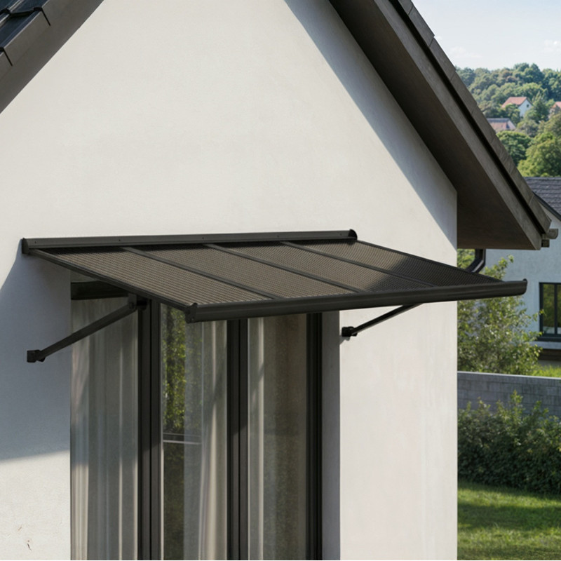 Canopia by Palram Marquise auvent Aluminium Gris 1.3m²