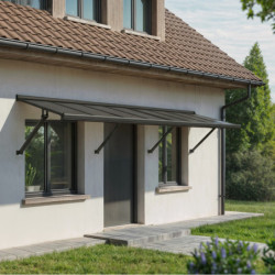 Canopia by Palram Marquise auvent Aluminium Gris 2.7m²
