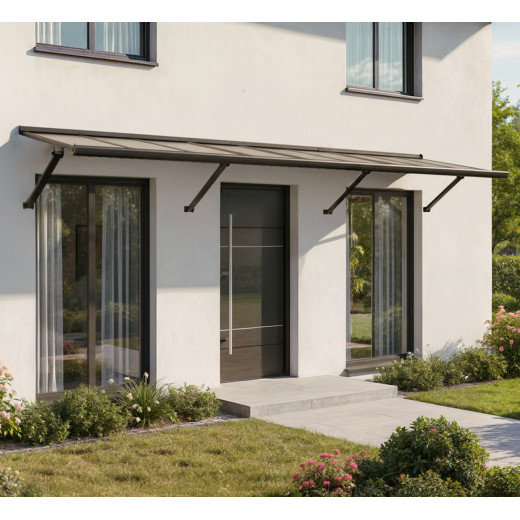 Canopia by Palram Marquise auvent Aluminium Gris 3m²
