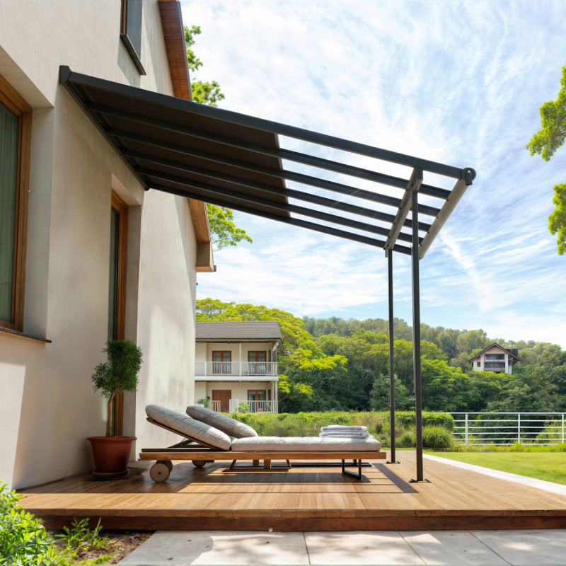 Canopia by Palram Toit de terrasse alu Aluminium Gris 9.4m²