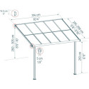 Canopia by Palram Toit de terrasse alu Aluminium Gris 9.4m²