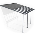 Canopia by Palram Toit de terrasse alu Aluminium Gris 13m²