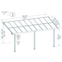 Canopia by Palram Toit de terrasse alu Aluminium Gris 16.60m²