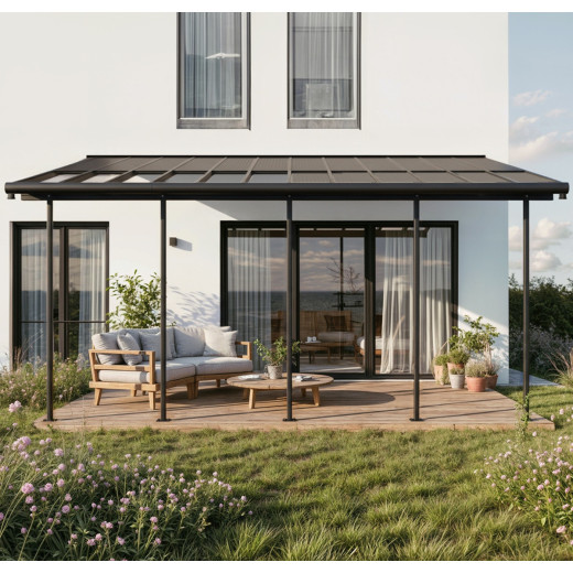 Canopia by Palram Toit de terrasse alu Aluminium Gris 22m²