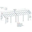 Canopia by Palram Toit de terrasse alu Aluminium Gris 25.7m²