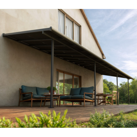 Canopia by Palram Toit de terrasse alu Aluminium Gris 27.6m²