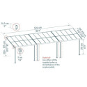 Canopia by Palram Toit de terrasse alu Aluminium Gris 27.6m²