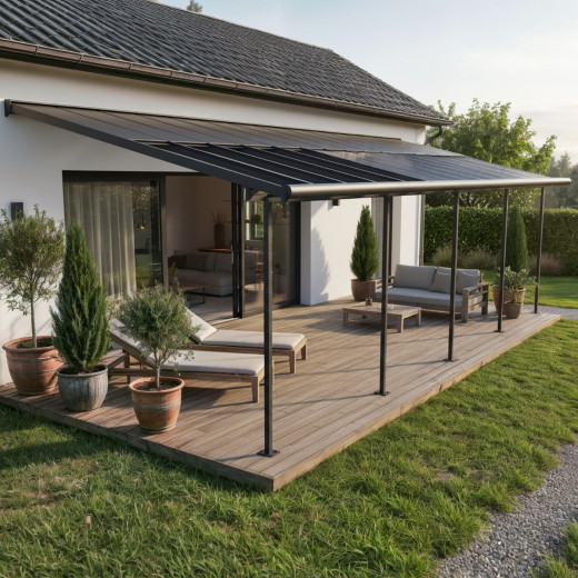 Canopia by Palram Toit de terrasse alu Aluminium Gris 31.20m²