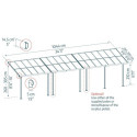 Canopia by Palram Toit de terrasse alu Aluminium Gris 31.20m²