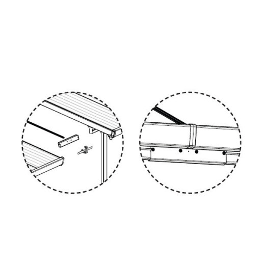 Canopia by Palram Kit de raccordement pergolas Blanc