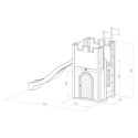 Château pour enfants en bois ARTHUR 110x306x195cm AXI