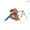 Station de jeux enfants en bois séché lasuré GIANT MOVE+ BEACH FUNGOO