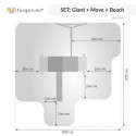 Station de jeux enfants en bois séché lasuré GIANT MOVE+ BEACH FUNGOO