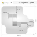 Aire de jeux pour enfants en bois séché lasuré MyHouse Spider - FUNGOO