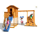 Aire de jeux pour enfants en bois séché lasuré MyHouse Spider - FUNGOO