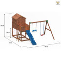 Aire de jeux pour enfants en bois séché lasuré MYHOUSE MOVE - FUNGOO