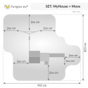 Aire de jeux pour enfants en bois séché lasuré MYHOUSE MOVE - FUNGOO