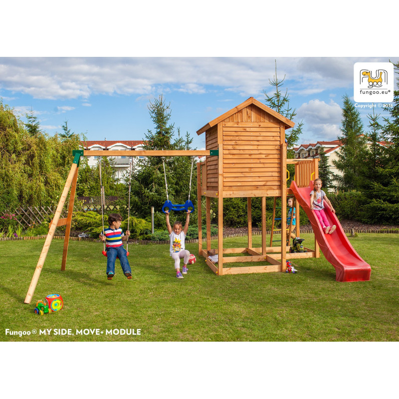 Station de jeux pour enfants en bois séché lasuré MOVE MYSIDE - FUNGOO
