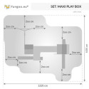 Station de jeux enfants en bois séché lasuré MAXI SET PLAY BOX FUNGOO